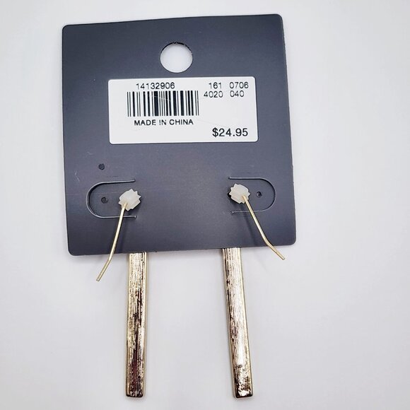 THE LIMITED Clear Rhinestone Dangle Earrings - Picture 2 of 3